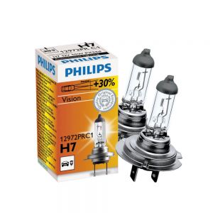 נורות לרכב נורות לרכב PHILIPS זוג נורות  ראשיות H7 + 30%